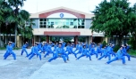 Một buổi tập của CLB Vovinam Trường THPT Chợ Gạo.