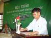 Nhà văn Lê Văn Thảo (phó chủ tịch Hội nhà văn VN) tại hội thảo