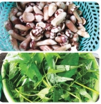 Canh nấm tràm rau lang