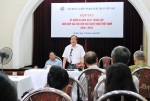 Nhà thơ Hữu Thỉnh tại buổi họp báo