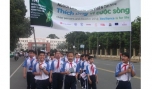 Người cao tuổi, đoàn viên, học sinh, sinh viên diễu hành hưởng ứng Ngày quốc tế giảm nhẹ rủi ro thiên tai