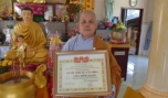 Chùa Hồng Quang nhận Quyết định và Bằng công nhận “Cơ sở thờ tự văn hóa” của UBND huyện Châu Thành.