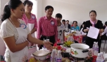 Hội thi nấu ăn - một hoạt động được tổ chức hàng năm để các gia đình ở huyện Cai Lậy chia sẻ kinh nghiệm, kỹ năng tổ chức cuộc sống gia đình.