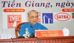 Giáo sư - Tiến sĩ - Viện sĩ Trần Văn Khê tại buổi Tọa đàm “Tiền Giang - cái nôi nghệ thuật cải lương”. Ảnh: Vân Anh