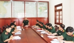 Trung tướng Nguyễn Phương Nam làm việc với BCH Quân sự tỉnh