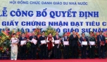 Lễ công bố quyết định công nhận chức danh Giáo sư, Phó giáo sư cho các nhà giáo năm 2014. Ảnh: gdtd.vn