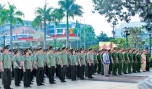 Cán bộ, chiến sĩ Công an tỉnh dự lễ phát động.