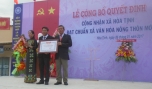 Hòa Tịnh đón nhận danh hiệu "xã đạt chuẩn văn hóa nông thôn mới"