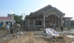 Nhà văn hoá Trung tâm xã sắp hoàn thành.