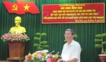 Đồng chí Đinh Thế Huynh phát biểu tại Hội nghị.