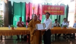 Đại đức Thích Đức Tín nhận Quyết định công nhận cơ sở thờ tự văn hóa.