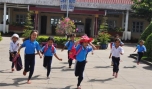 100% trẻ em xã Tân Phú ra lớp đúng độ tuổi. Ảnh: Minh Châu