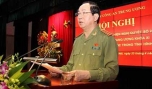 Bộ trưởng Trần Đại Quang phát biểu tại Hội nghị. Ảnh: Cổng TTĐT Bộ Công an