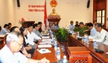 Hội nghị trực tuyến tại đầu cầu Tiền Giang. Ảnh: H. Nga