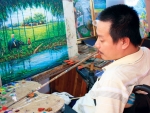 Ngậm cọ vẽ tranh