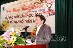 Lễ trao Giải thưởng văn học 2012 và Kết nạp hội viên mới