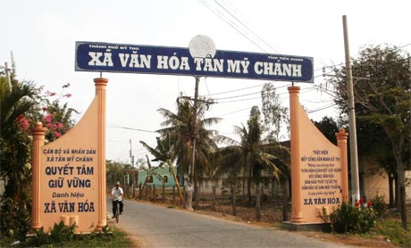 Nhiều tuyến đường của xã Tân Mỹ Chánh được đầu tư nâng cấp theo phương châm “Nhà nước và nhân dân cùng làm”.