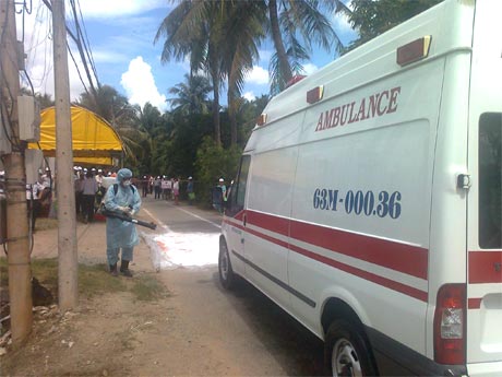 Diễn tập phòng chống cúm A(H5N1) tại TP. Mỹ Tho.