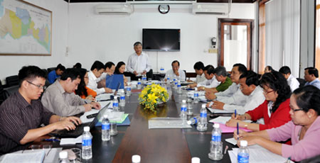 Ông Doãn Mậu Diệp, Thứ trưởng Bộ LĐ-TB&XH phát biểu.