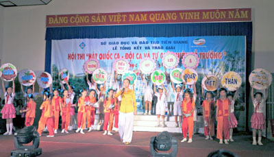 Tiết mục của Trường Tiểu học Mỹ Lợi A - Cái Bè đạt giải A