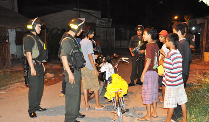 Lực lượng CA làm nhiệm vụ bảo vệ ANTT.