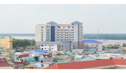 Dự án khách sạn Mê Kông - Mỹ Tho đang trong giai đoạn hoàn thiện.