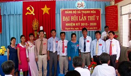 Ban Chấp hành Đảng bộ xã Thạnh Hòa nhiệm kỳ 2015 - 2020.