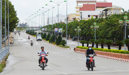 Đường Hùng Vương nối dài, TP. Mỹ Tho.