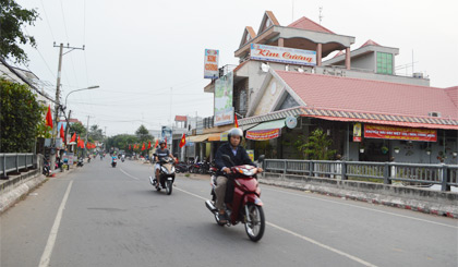 Một góc đô thị TX. Cai Lậy.