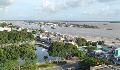 Một góc đô thị Mỹ Tho. 