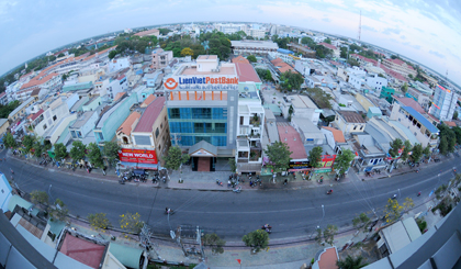 TP. Mỹ Tho ngày càng văn minh, hiện đại. Ãnh: Cao Lập Đức