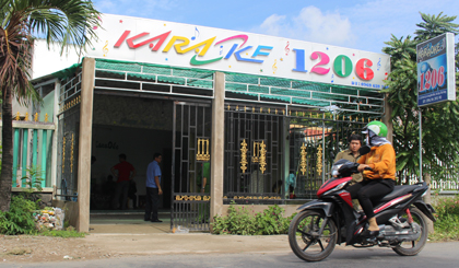 Chú thích ảnh: Hiện trường nơi xảy ra vụ hỗn chiến.