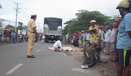 Hiện trường vụ tai nạn.