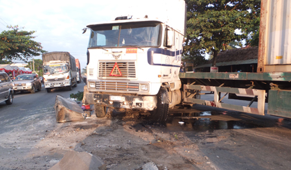 Hiện trường vụ tai nạn.