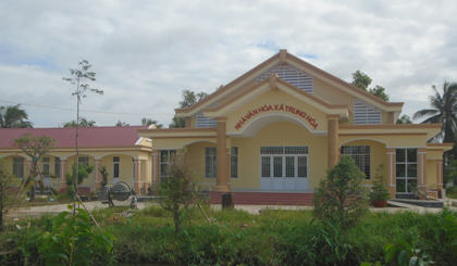 Nhà Văn hoá trung tâm xã đã hoàn thành.