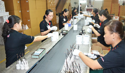 Dây chuyền sản xuất Chip LED của Công ty Duhal. Ảnh: Phương Anh