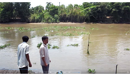 Hiện trường nơi xảy ra vụ đuối nước.