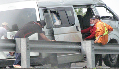 Hiện trường vụ tai nạn.