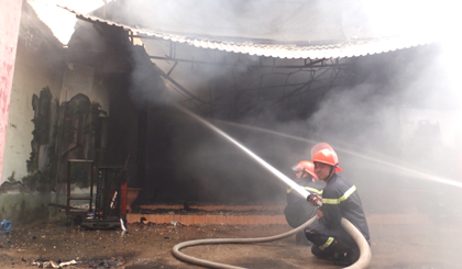 Hiện trường vụ cháy.