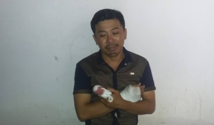 Nghi can Nguyễn Ngọc Châu tại cơ quan công an