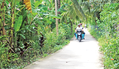 Gần 91% các tuyến đường trên địa bàn xã Long Hưng đã được cứng hóa.